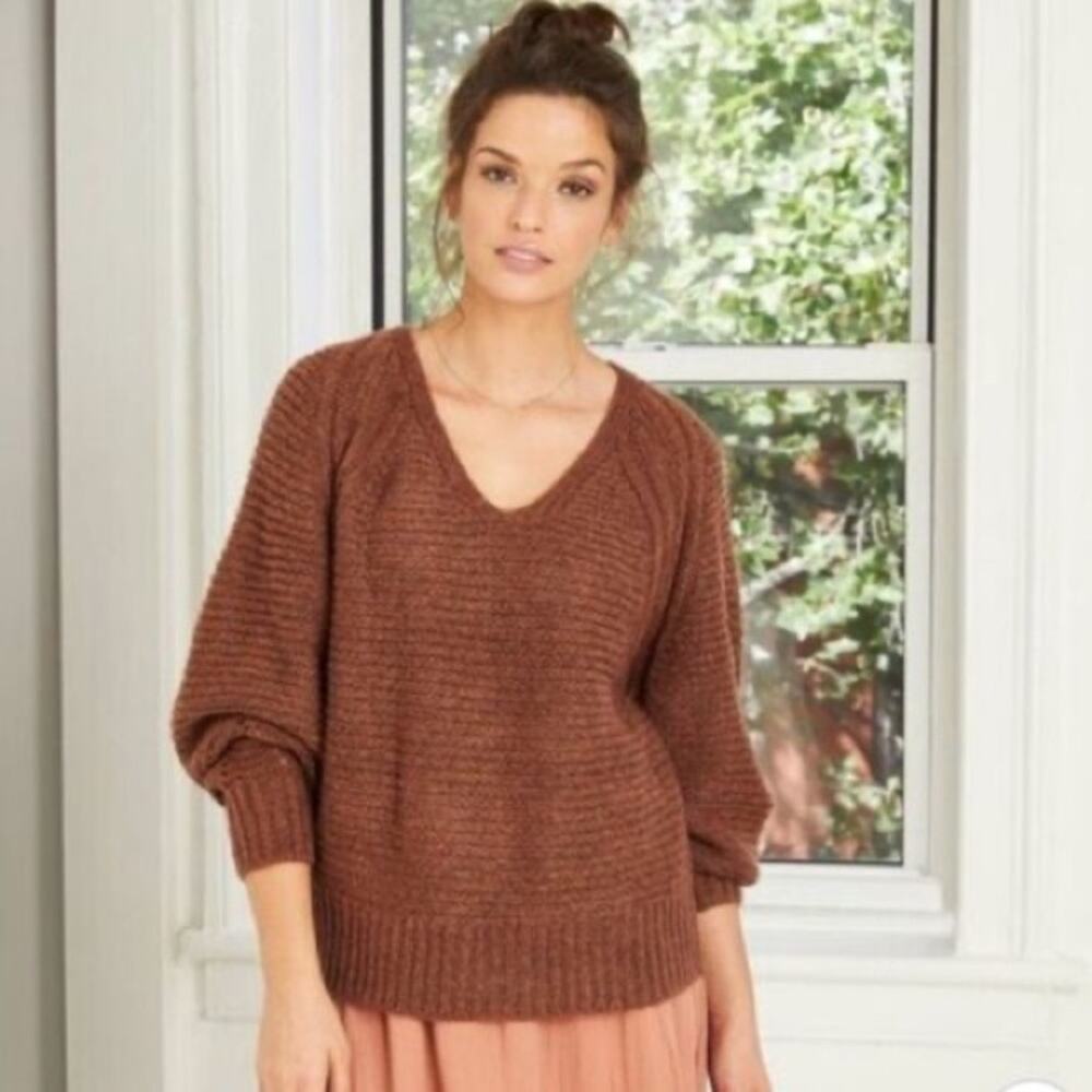 Universal Thread Brown Balloon Sleeve Sweater size XXL